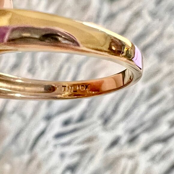 Vintage Garnet and Citrine Stone 10K Gold Ring Birthstone Healing Rings,Size 5 - Picture 9 of 11